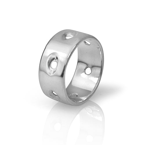 Sterling Silver Eye of God Ring. Gems can be added as an alternative.