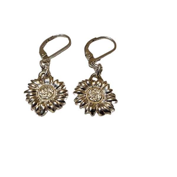Sunflower  Earrings with Lever back