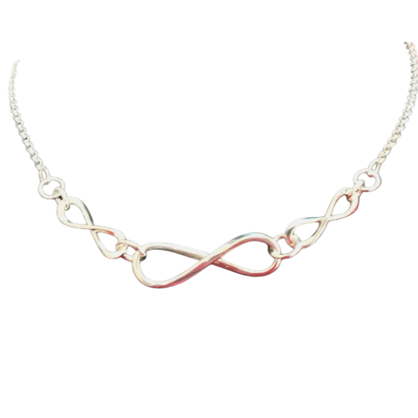 Triple Infinity Necklace - one large and 2 medium infinities