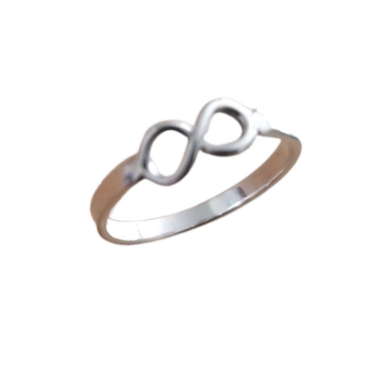 Sterling Silver Infinity Ring  Symbolizing Limitlessness  eternity and infinite Love.  Great way to express your love.  Contact me for differrent sizes or different Gold options.